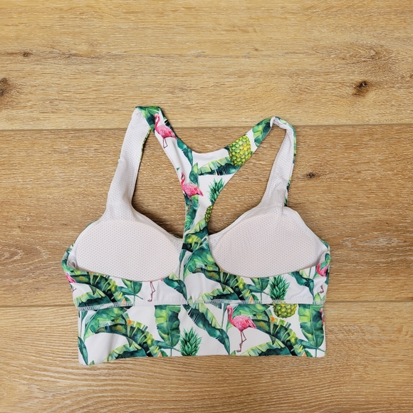 Love Fitness Apparel Tropic Pineapple Flamingo Tropical Sports Bra in Small - Picture 2 of 2